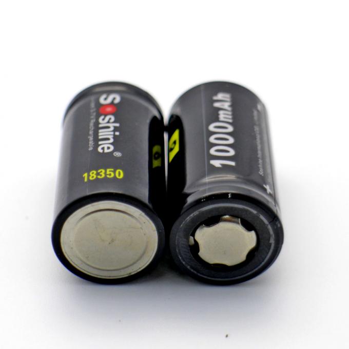 Soshine new 18350 IMR battery 3.7V 1000mAh rechargeable 18350 battery for e cigarette