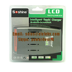 China Soshine C3 LCD Quick Charger for 4pcs NiMh / NiCd AA AAA Batteries supplier