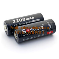 China Soshine LiFePO4 26650 Protected Battery: 3200mAh 3.2V supplier