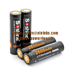 China Soshine high quality rechargeable Li-ion 18650 2600mAh battery with PCB, best for torches supplier