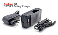 Soshine 18650 Li-ion Battery Charger for 2pcs 18650 batteries, 2-slot 18650 battery charge