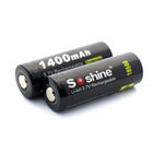 Soshine 3.7V Li-ion 18500 1400mAh Rechargeable battery with PCB, protected battery wholesale for flashlights