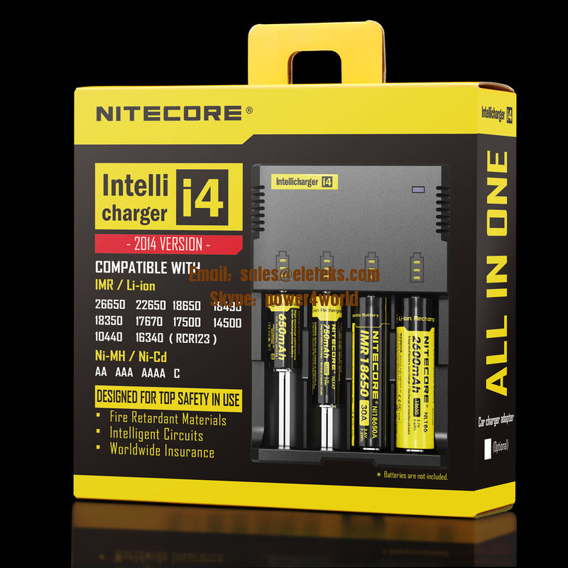 NITECORE i4 4 channels multi-functional Intellicharger Li-ion/Ni-MH/Ni-Cd Universal Battery Charger