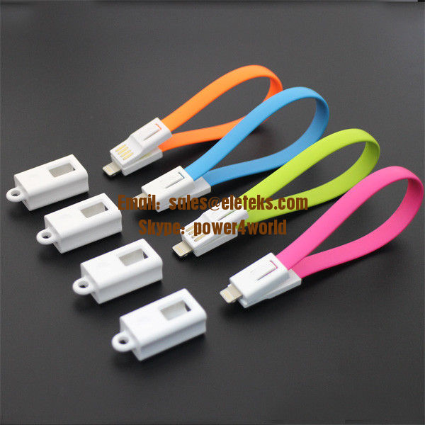 Key chain Apple Lightning to USB Cable 20cm length, usb cable for apple iphone 6 plus