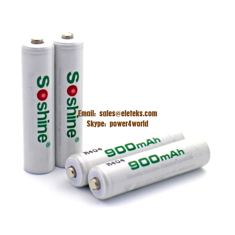 Soshine 1.2V Ni-MH Pre-Charged AAA/Micro Battery 900mAh 4pcs
