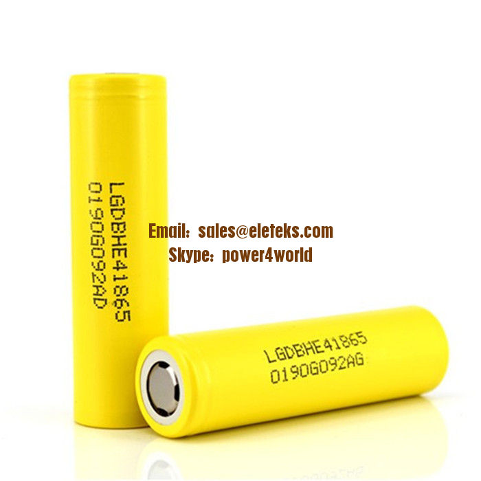 LG HE4 18650 2500mAh rechargeable lithium-ion high drain battery LG HE4 2500mAh battery for e-cig mechanical mods