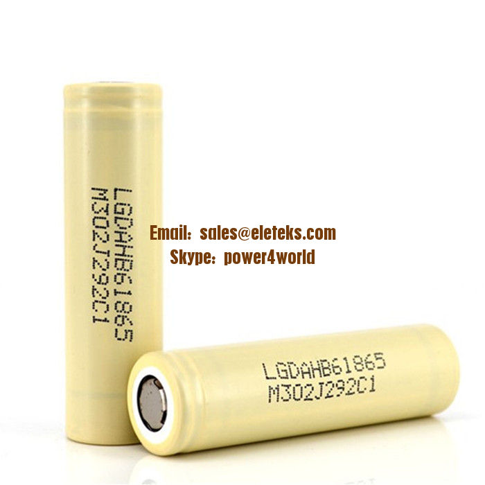 LGDAHB61865 3.7V Authentic LG HB6 18650 1500mAh rechargeable batteries, 100% Original from Korea