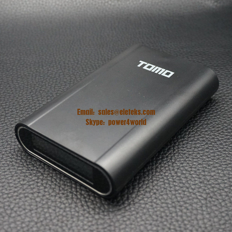 TOMO V8-4 Intelligent portable DIY LCD power bank, 18650 4 slots battery charger case for cellphones